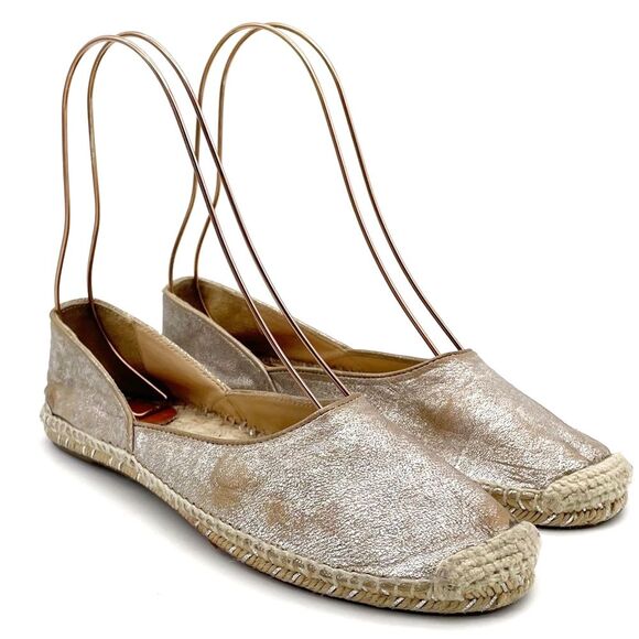 Rag & Bone Georgie Silver Platinum Espadrille Slip-On Shoe Women’s Size 39.5 | 9 - Picture 7 of 16